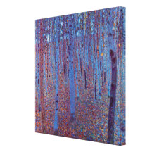 Forêt de hêtre par Gustav Klimt Toile Tendue Sur Châssis