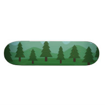 Forêt de montagne plateaux de planche à roulettes