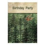Forêt pour la fête d'anniversaire d'arbres invitations