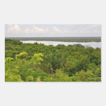 Forêt tropicale de l'Amérique Centrale à Belize Autocollants Rectangulaires