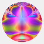 Forever Color Fractal Round Sticker