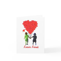 Forever friends on any colour greeting card
