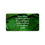 Forever green personalized address labels