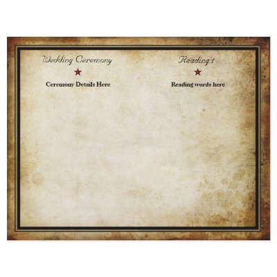 Forever Joined Rose Urban Tattoo Wedding Program by jfarrell12