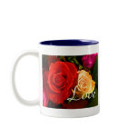 Forever Love Red Yellow Rose Coffee Mug