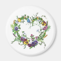 Forever Pansies Refrigerator Magnets