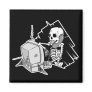 forever skeleton on hold tech support magnet