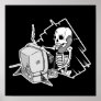 forever skeleton on hold tech support poster