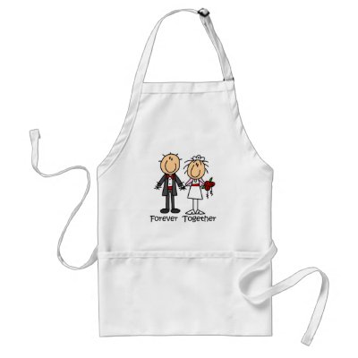 Forever Together T-shirts and Gifts Aprons by stick_figures