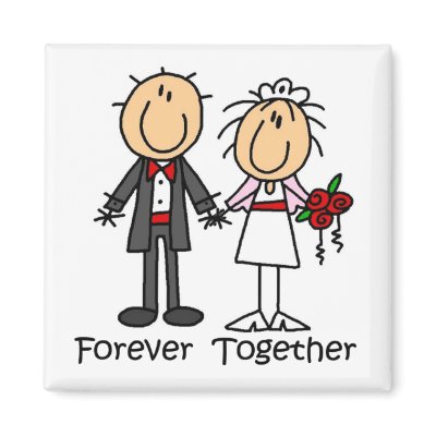 Forever Together T-shirts and Gifts Refrigerator Magnet by stick_figures