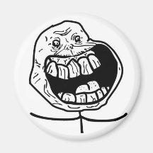 Foreveralone Happy Refrigerator Magnet