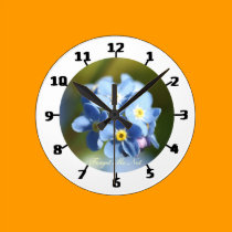 Forget Me Not wall clocks