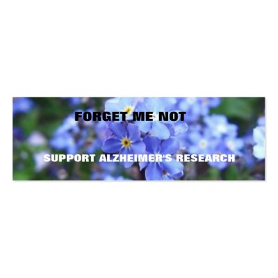 FORGET ME NOT ALZHEIMER'S BOOKMARK by joanspouse