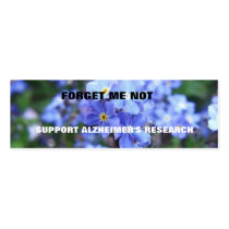 FORGET ME NOT ALZHEIMER'S BOOKMARK