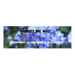 FORGET ME NOT ALZHEIMER'S BOOKMARK business cards