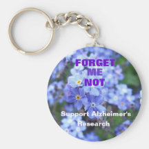 Forget Me Not Alzheimer's Keychain