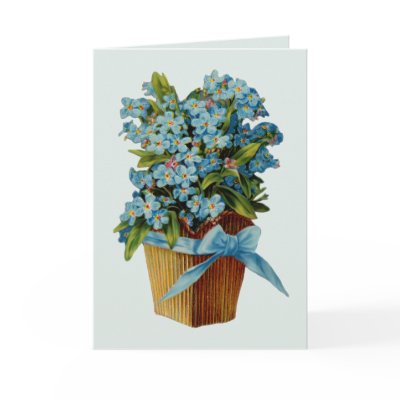 Forget Me Not Flowers Greeting Cards by Memory_Lane
