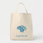 Forget-Me-Not Grocery Tote Tote Bags