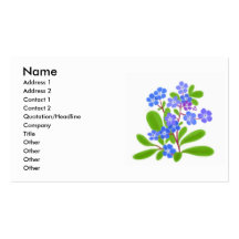 Forget Me Nots Profile Card Business Card Template
