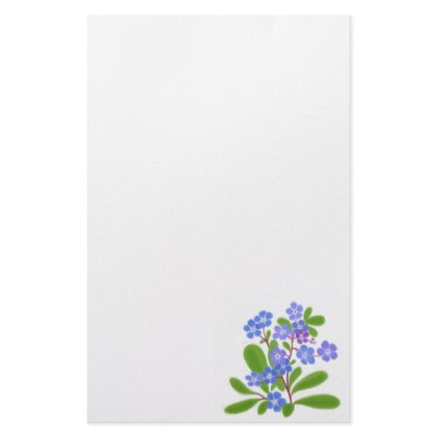 Forget Me Nots Stationery by twopurringcats