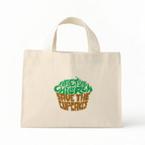 Forget the Children - Green+Chocolate Canvas Bags