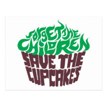 Forget the Children - Green+Dark Chocolate Post Card