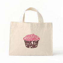 Forget the Children - Pink+Dark Chocolate Tote Bags