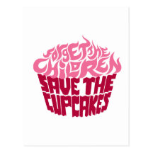 Forget the Children - Pink+Maroon Postcard