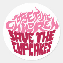 Forget the Children - Pink+Maroon Round Stickers