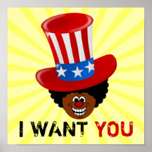 Forget Uncle Sam, Uncle Tim patriotic "I WANT YOU" Poster