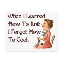 Forgetful Knitter Post Card