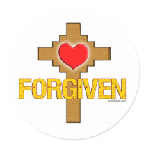 Forgiven Round Sticker