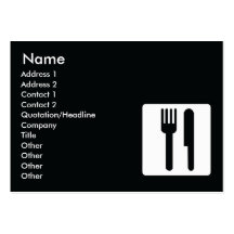 Fork and Knife - Chubby Business Card Templates