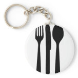 fork knife spoon icon key chain