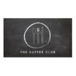FORK SPOON KNIFE CHALKBOARD LOGO for Restaurant... Business Card