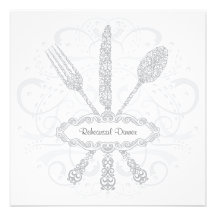 Fork Spoon Knife Rehearsal Dinner Invitation