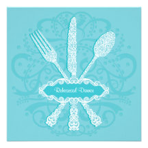 Fork Spoon Knife Rehearsal Dinner Invitation