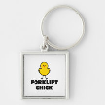 Forklift Chick Keychains