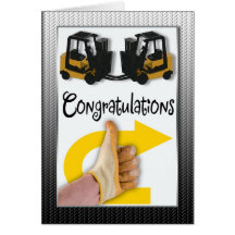 Forklift License Congratulations Greeting Card