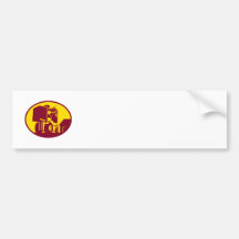Forklift Truck Operator Retro Bumper Sticker