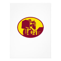 Forklift Truck Operator Retro Custom Invite