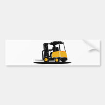 forklift truck retro bumper sticker