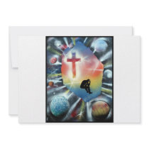 Forlorn Figure Colourful Universe Cross