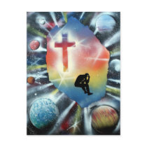 Forlorn Figure Colourful Universe Cross