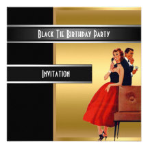 Formal Black Tie birthday Party Invitation