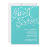 Formal Blue Sweet 16 Invitations