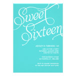 Formal Blue Sweet 16 Invitations