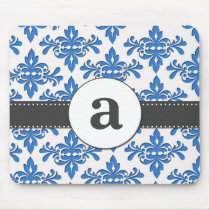 Formal Damask Monogram Mouse Pads