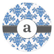 Formal Damask Monogram Stickers
