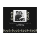 Formal Elegant Floral Save the Date Black White postcards